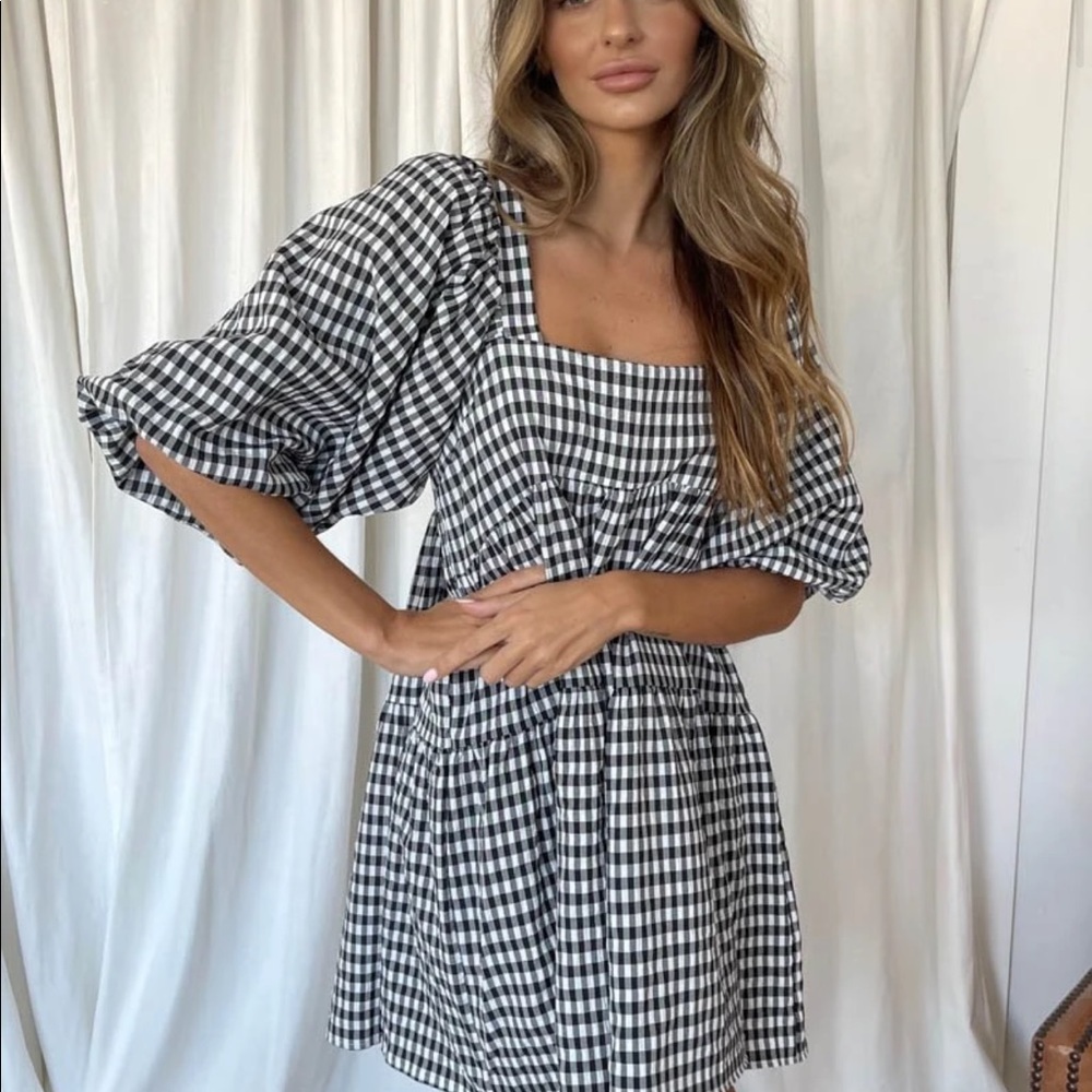 Sundays The Label- estee dress— black gingham
